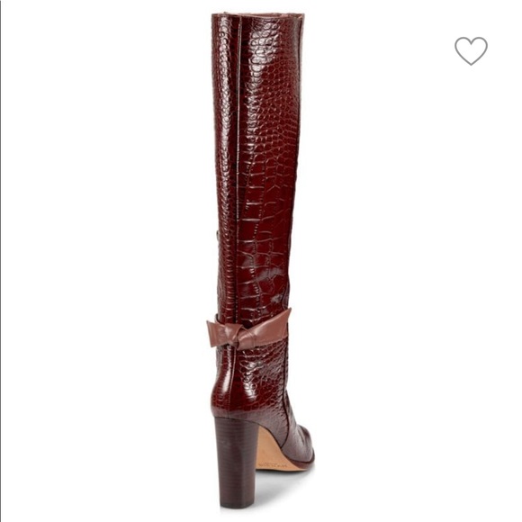 Square Clarita Croc-Embossed Leather Boots Women’s Sizes EU: 36 US: 6 MSRP: $795 - Picture 3 of 12